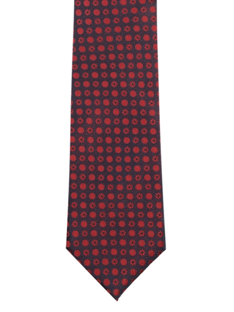 

Park Avenue Men Red & Navy Blue Woven Design Broad Tie