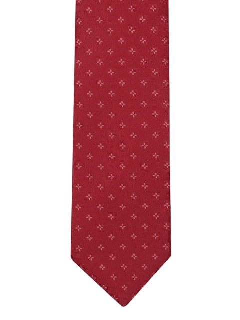 

Park Avenue Red Woven Design Broad Tie