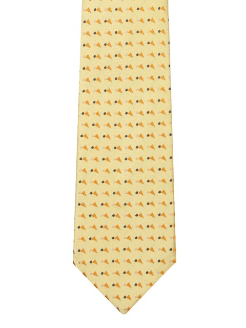 

Park Avenue Yellow Woven Design Broad Tie