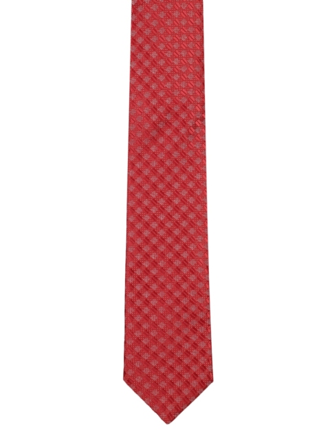 

Park Avenue Men Red Woven Design Broad Tie