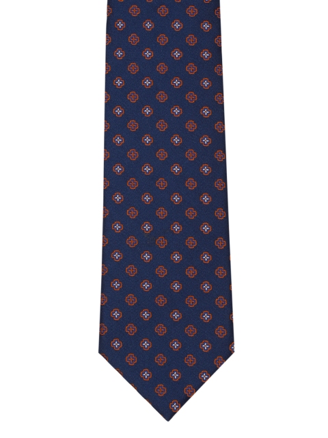 

Park Avenue Blue & Orange Woven Design Broad Tie