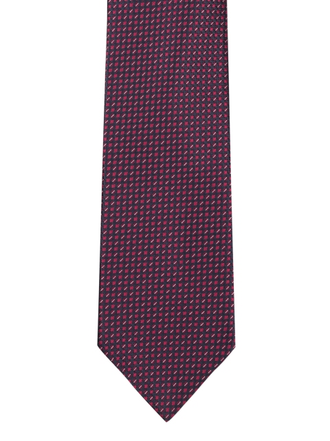 

Park Avenue Men Navy Blue & Red Woven Design Broad Tie