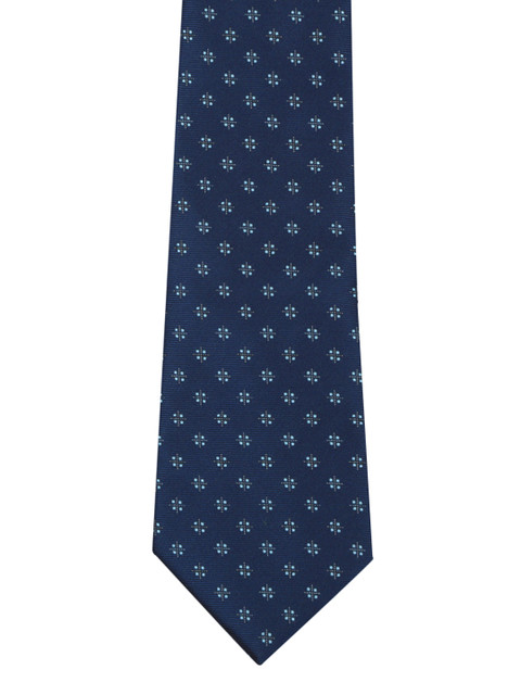 

Park Avenue Navy Blue & Blue Woven Design Broad Tie
