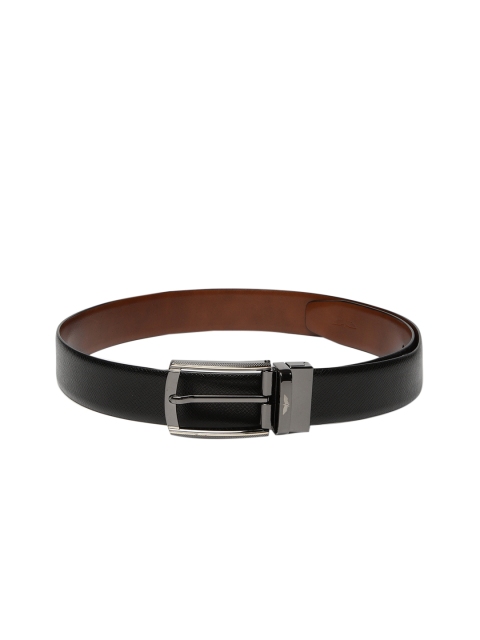 

Park Avenue Men Black Textured Leather Reversible Belt
