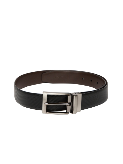 

Park Avenue Men Black & Coffee Brown Textured Reversible Leather Belt