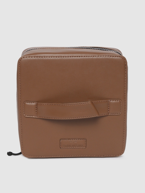 

Park Avenue Men Brown Solid Leather Travel Pouch