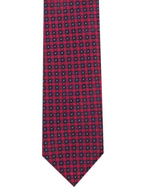 

Park Avenue Men Red & Navy Blue Checked Broad Tie