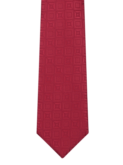 

Park Avenue Red Woven Design Broad Tie