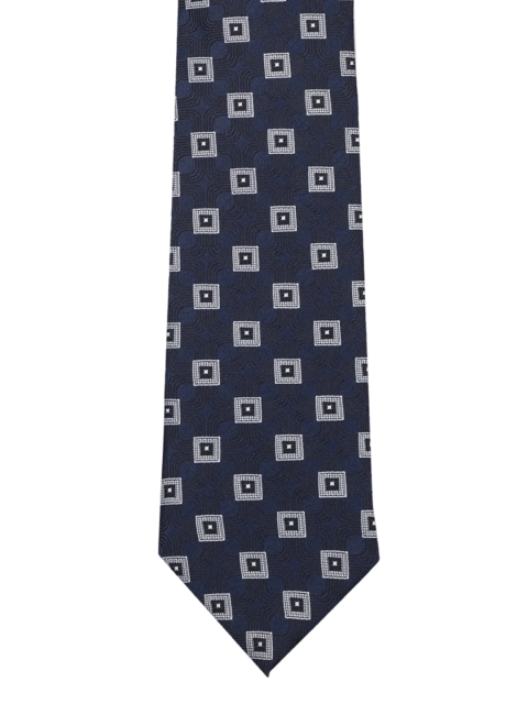 

Park Avenue Men Navy Blue & Black Woven Design Broad Tie