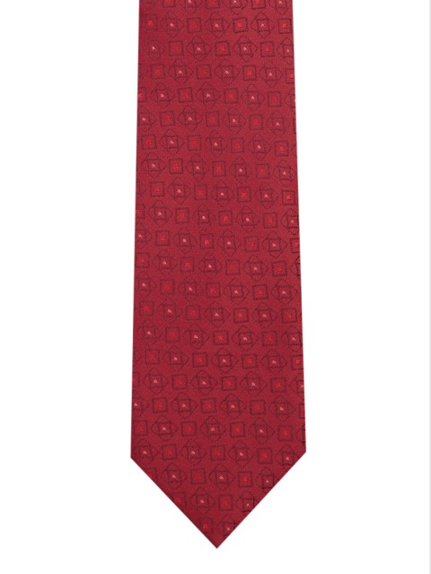 

Park Avenue Red Woven Design Broad Tie