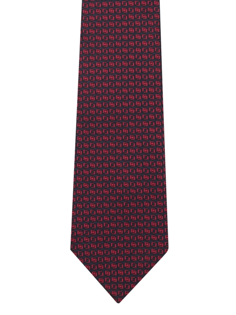 

Park Avenue Men Navy Blue & Red Woven Design Broad Tie