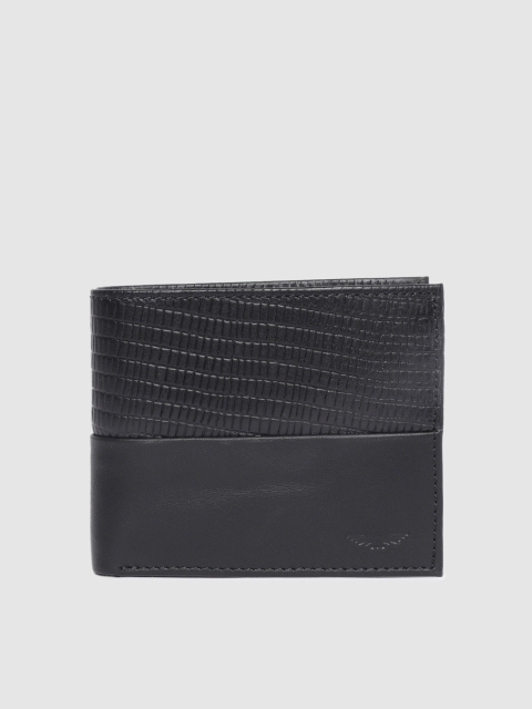 

Park Avenue Men Black Solid Leather Two Fold Wallet