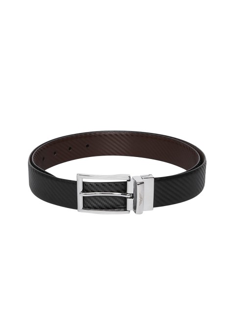 

Park Avenue Men Black & Brown Textured Reversible Leather Belt