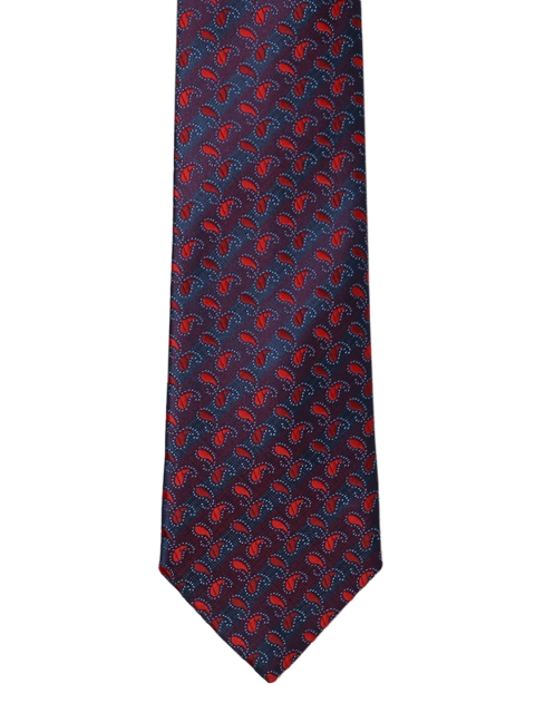 

Park Avenue Navy Blue & Red Woven Design Broad Tie