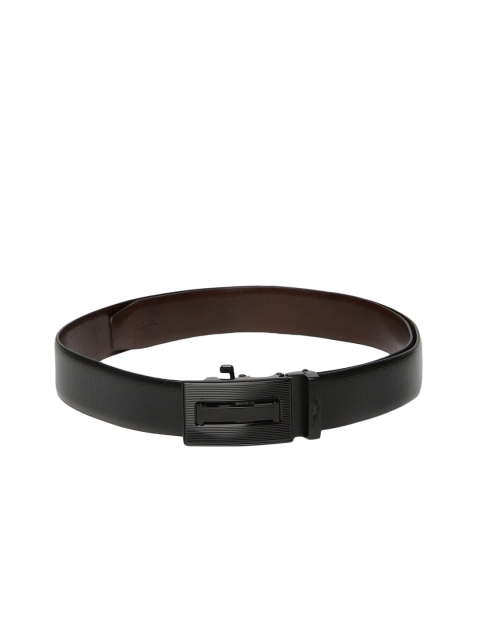 

Park Avenue Men Black & Coffee Brown Textured Reversible Leather Belt