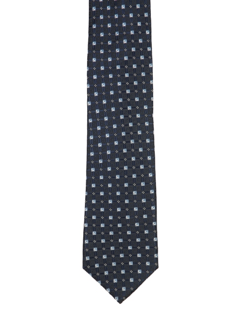 

Park Avenue Navy Blue & White Woven Design Broad Tie
