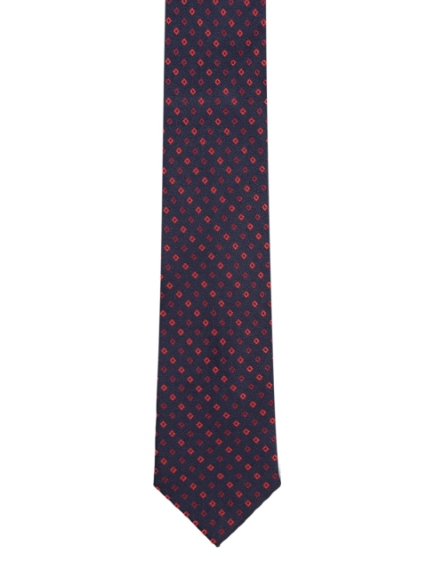 

Park Avenue Men Navy Blue & Red Woven Design Broad Tie