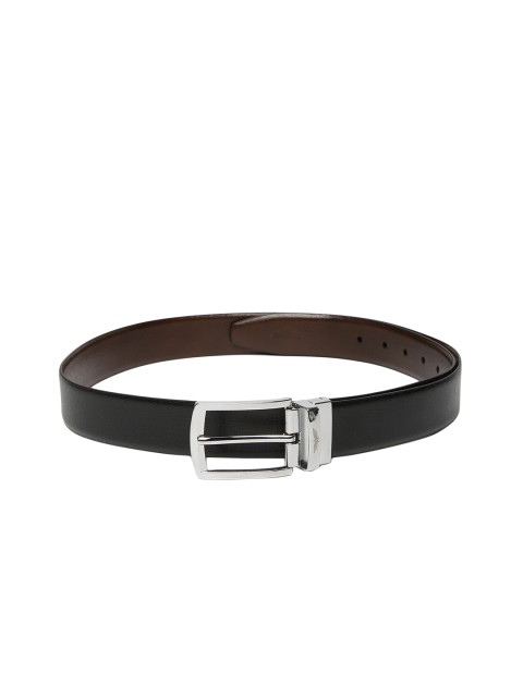 

Park Avenue Men Black Textured Leather Reversible Belt