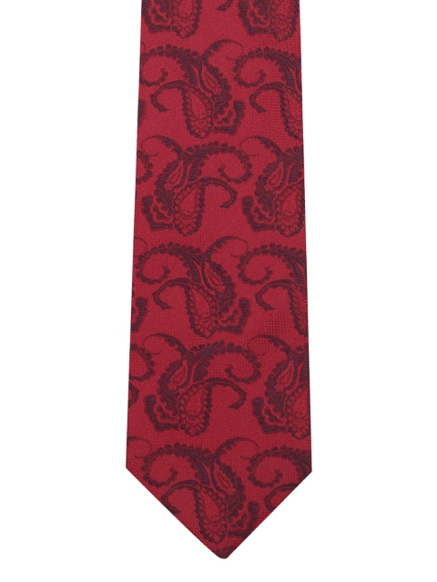 

Park Avenue Red Woven Design Broad Tie