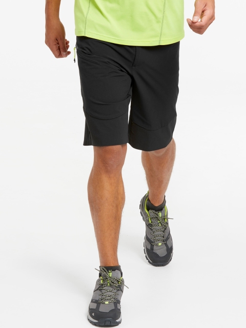 

Quechua By Decathlon Men Black Solid Quick Dry Long Hiking Shorts