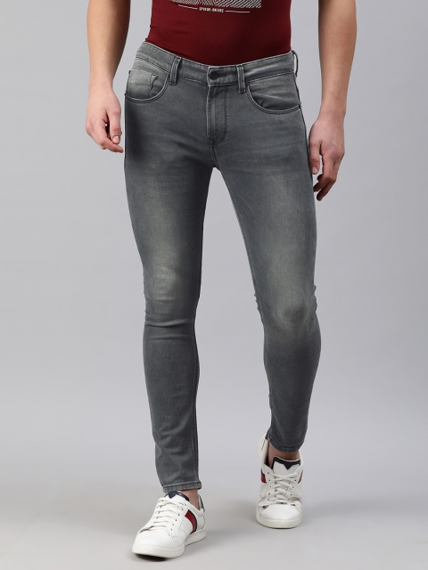 

SPYKAR Men Grey Super Skinny Fit Low-Rise Clean Look Jeans