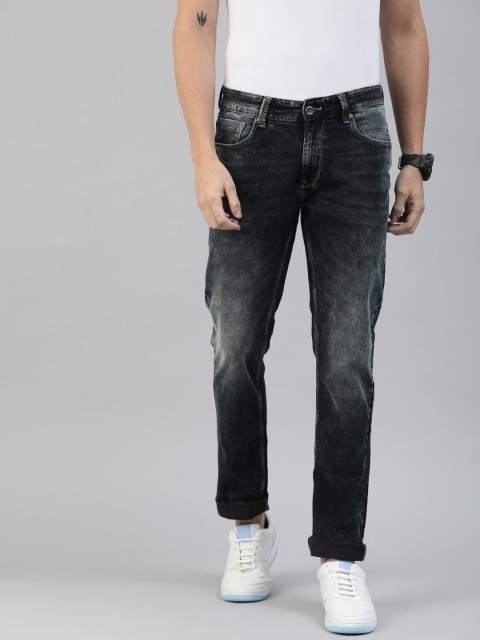 

SPYKAR Men Charcoal Grey Regular Fit Low-Rise Clean Look Stretchable Jeans