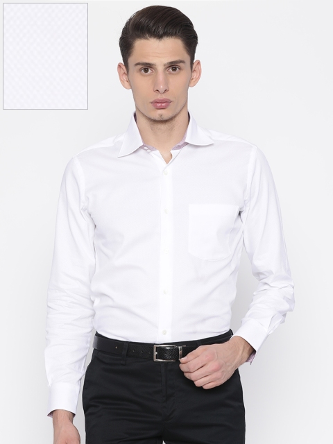 

Raymond Men White Self-Design Formal Shirt