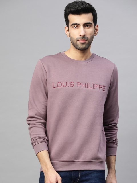 

Louis Philippe Men Mauve Solid Sweatshirt