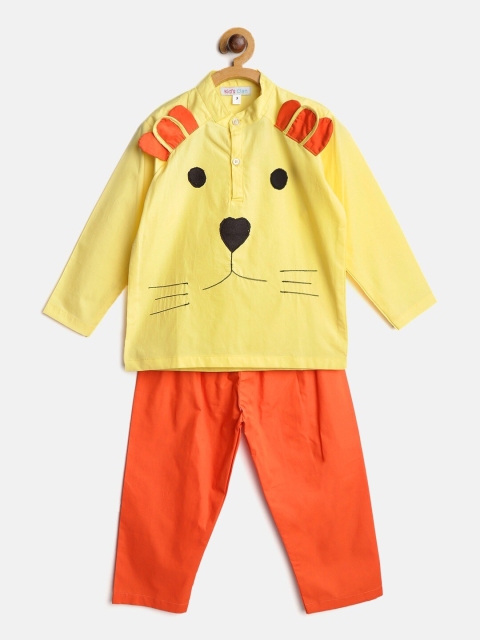 

Kids Clan Unisex Kids Yellow & Orange Printed Night suit