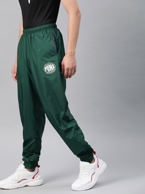 

Puma Men's Green Solid Track Pants