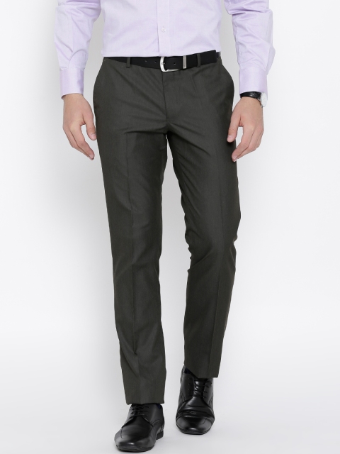 

John Players Olive Green Slim Formal Trousers