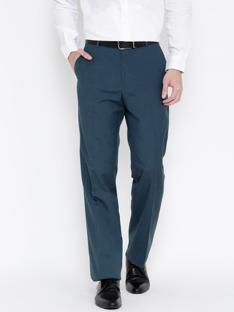 

John Players Teal Blue Formal Trousers