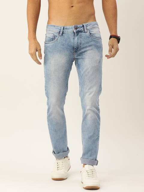 

Flying Machine Men Blue Slim Tapered Michael Fit Mid-Rise Clean Look Stretchable Jeans