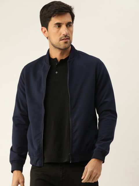 

Flying Machine Men Navy Blue Solid Bomber