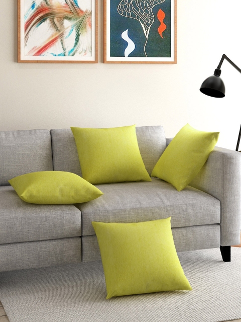 

S9home by Seasons Green Set of 4 16'' x 16'' Square Cushion Covers