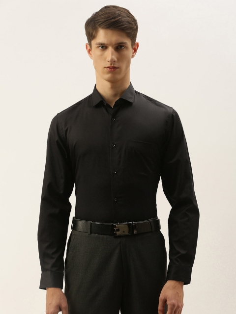 

Peter England Men Black Slim Fit Solid Formal Shirt