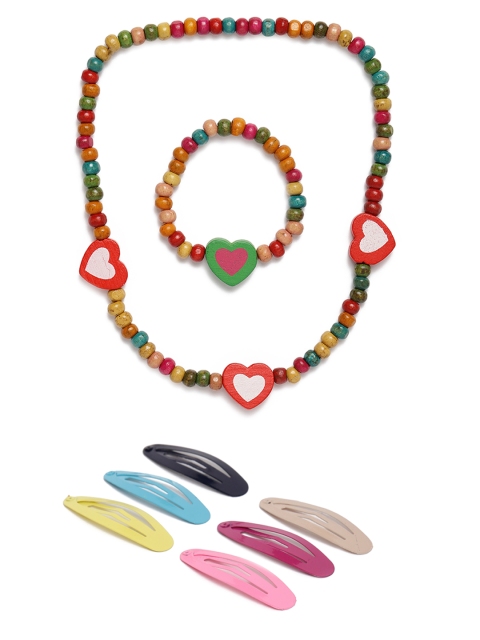 

lil' star Girls Multicoloured Set of 7 and more Hair Accessory Set, Multi