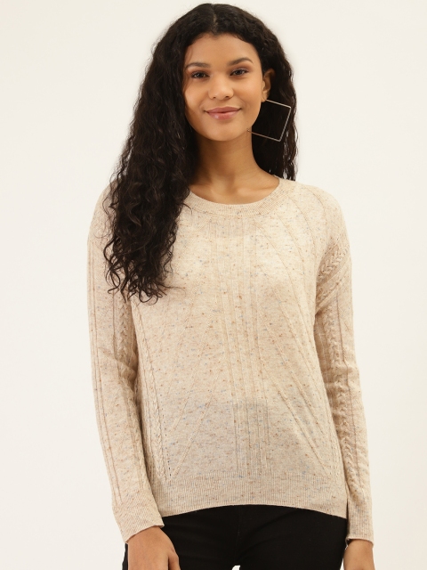

Label Ritu Kumar Women Acrylic Beige Speckled Pullover