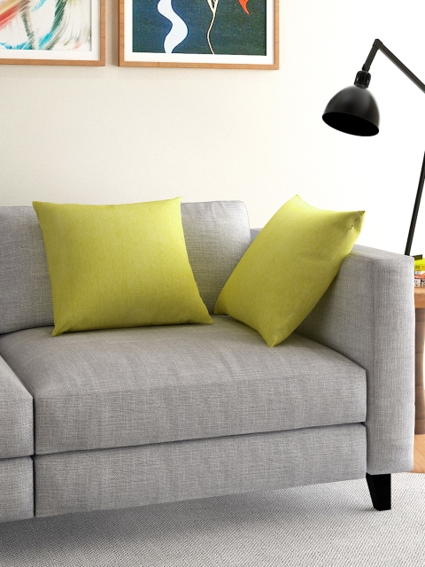 

S9home by Seasons Lime Green Set of 2 16'' x 16'' Square Cushion Covers