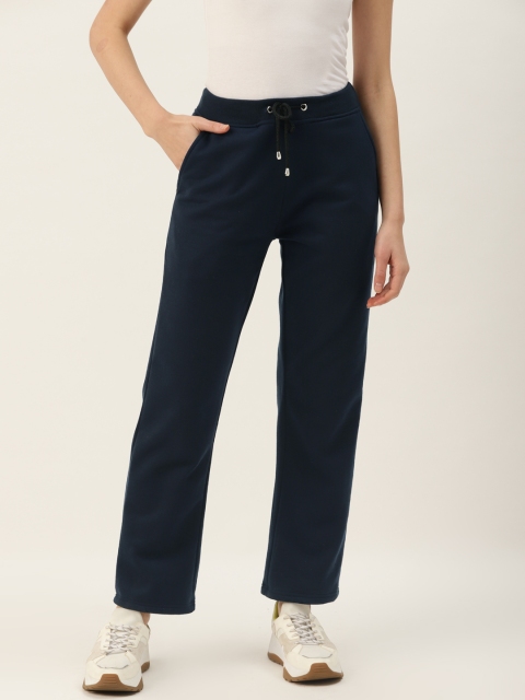 

Alsace Lorraine Paris Women Navy Blue Solid Track Pants