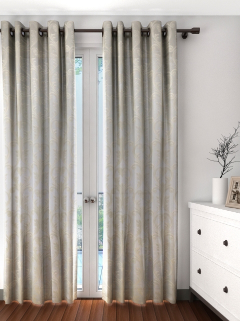 

S9home by Seasons Set of 2 Beige Ethnic Pattern Long Door Curtains