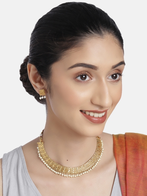 

justpeachy Gold-Plated Pearl Jewellery Set