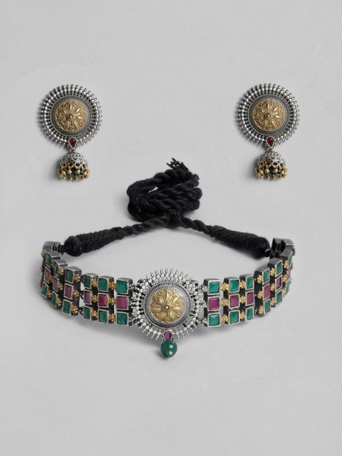 

justpeachy Oxidised Silver-Plated Jewellery Set