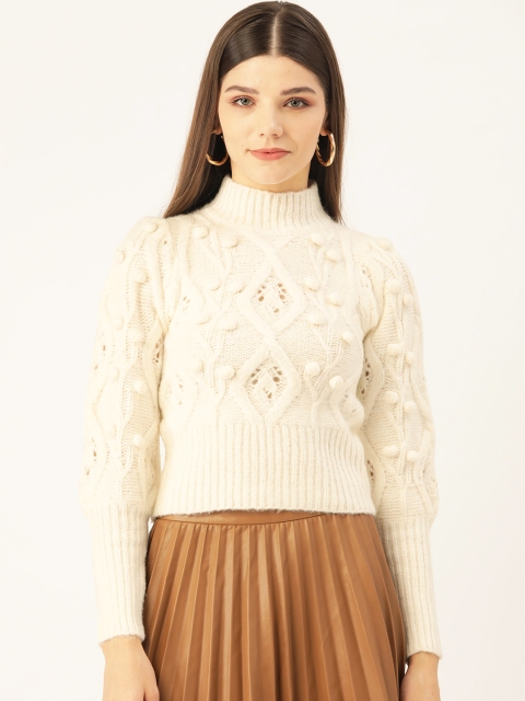 

COVER STORY Women Off-White Cable Knit Sweater