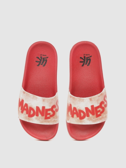 

YK Girls Red & Rust Orange Madness Print Sliders