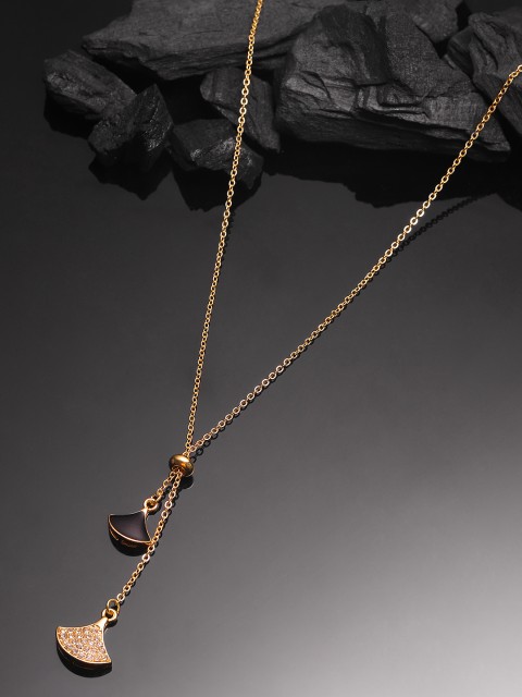 

Tokyo Talkies X Rubans Gold Plated Handcrafted Stone Pendant with Chain