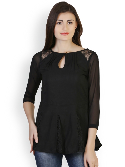 

Belle Fille Black Peplum Top