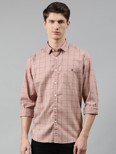 

Louis Philippe Jeans Men Mauve & Black Slim Fit Checked Casual Shirt