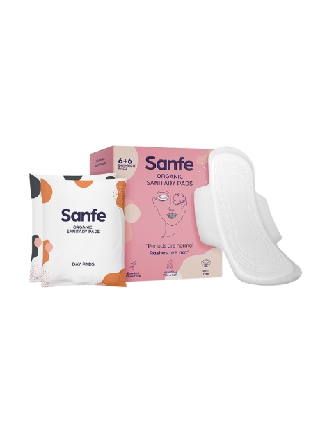 

Sanfe Sanitary Pads - Combo Pack - 6 Day Pads & 6 Night Pads, Na