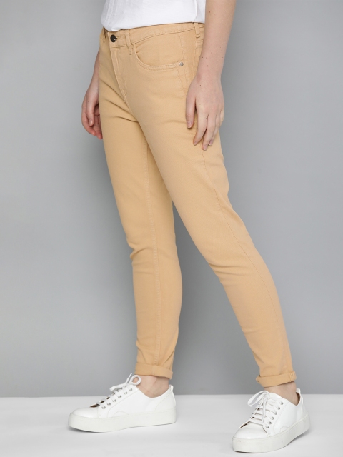 

Mast & Harbour Women Beige Skinny Fit Mid-Rise Clean Look Stretchable Jeans